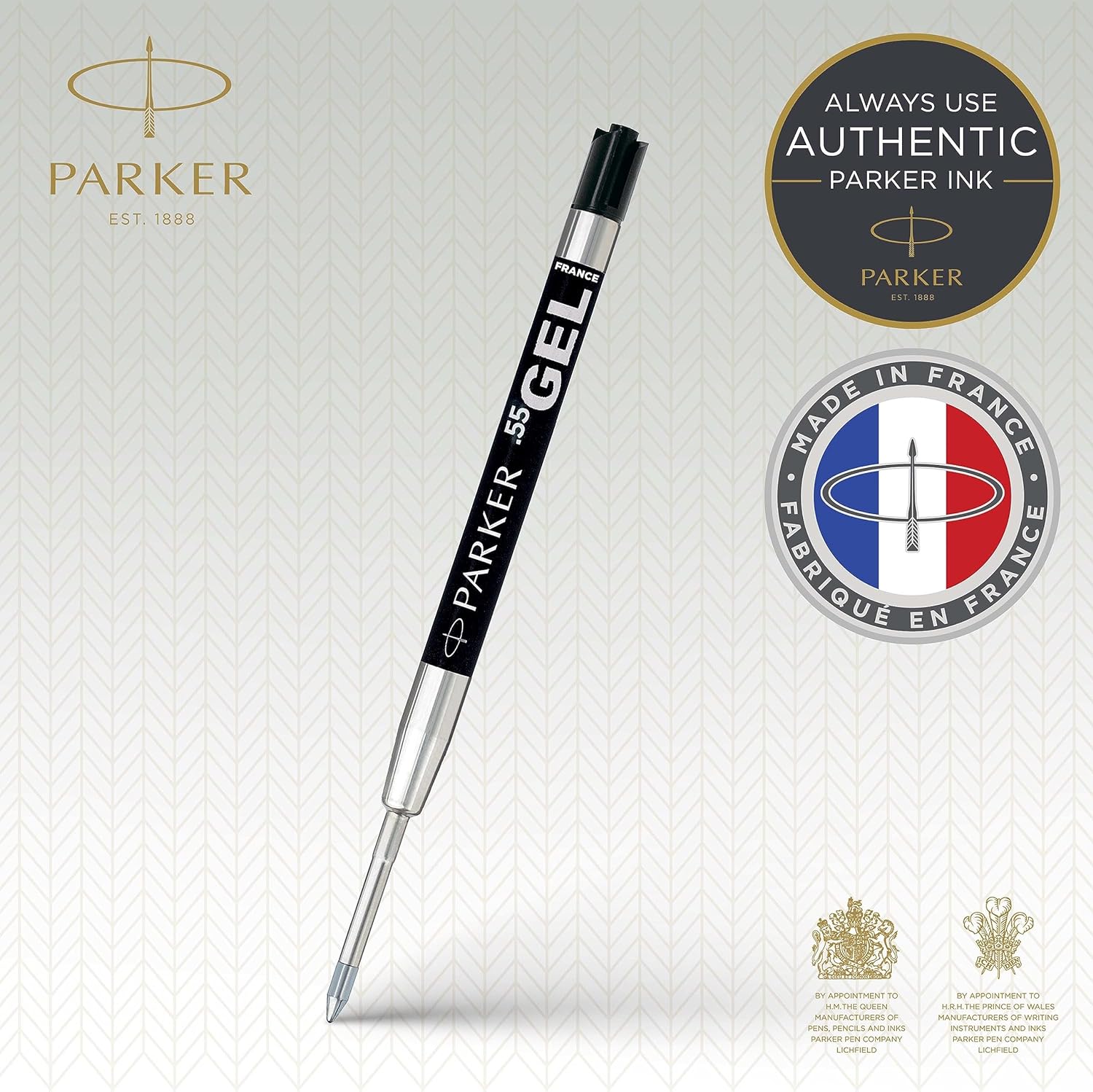 Parker Gel Refill | Fine Tip (0.5mm) | Black QUINK Ink | 1 Count