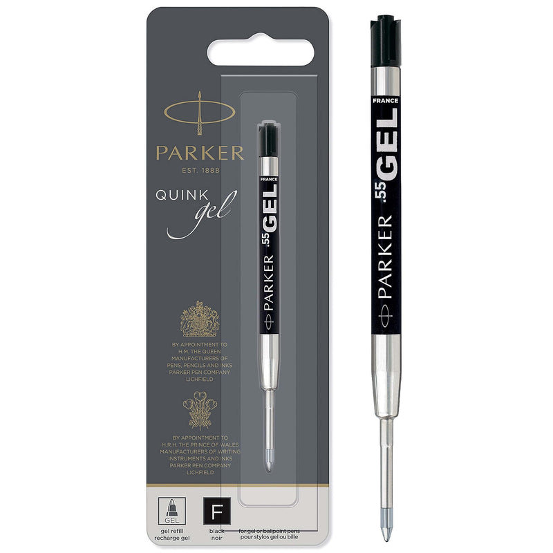 Parker Gel Refill | Fine Tip (0.5mm) | Black QUINK Ink | 1 Count