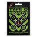 Type O Negative Slow Deep & Hard Badge Set (Pack of 5) (One Size) (Black/Green) One Size Black/Green