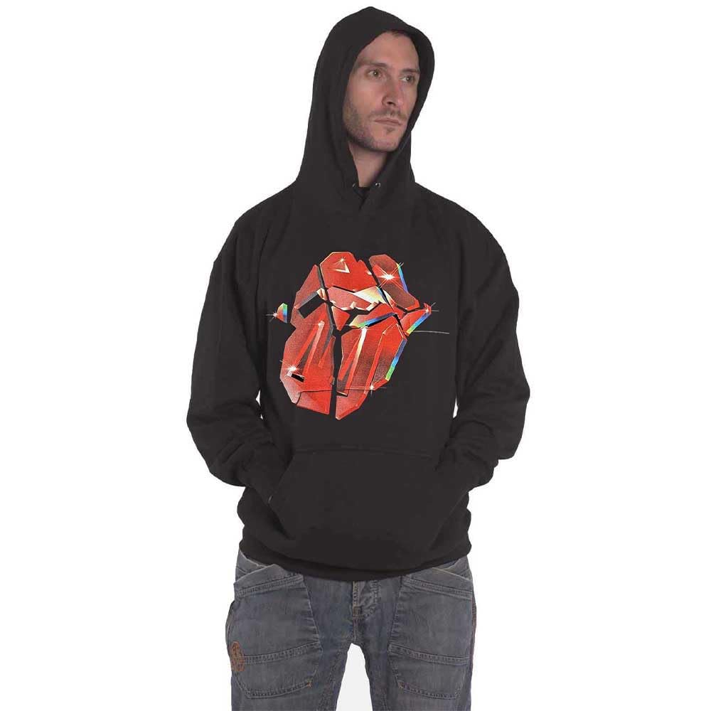 The Rolling Stones Hoodie Hackney Diamonds Lick Official Mens Black Pullover