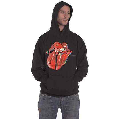 The Rolling Stones Hoodie Hackney Diamonds Lick Official Mens Black Pullover