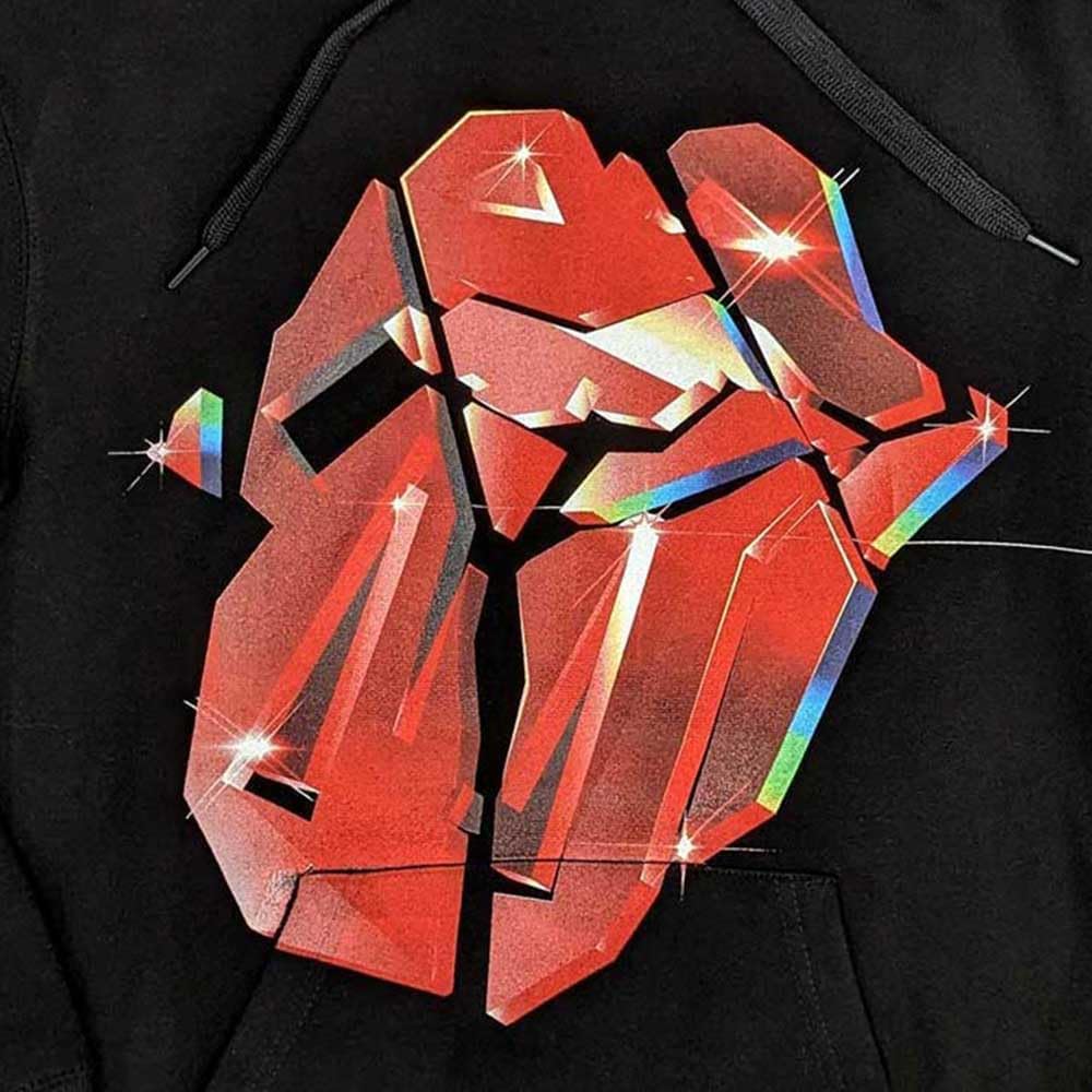 The Rolling Stones Hoodie Hackney Diamonds Lick Official Mens Black Pullover
