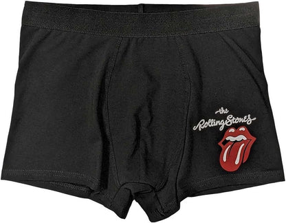 Rock Off officially licensed products The Rolling Stones 'Classic Tongue' (Black) Unisex Boxer Shorts XL Black