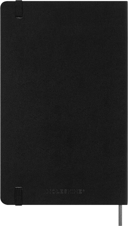 Moleskine Weekly Smart Planner 12 Months 2025, Smart Planner, Agenda 2025, Elastic Closure, Black Colour, Size Large 13 x 21 cm