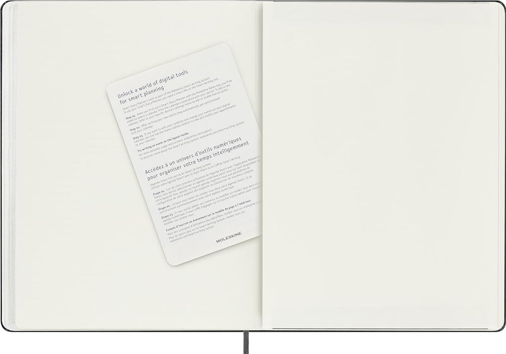 Moleskine Weekly Smart Planner PRO 12 Months 2024, Smart Planner PRO, Agenda 2024, Elastic Closure, Black Colour, Size Extra Large 19 x 25