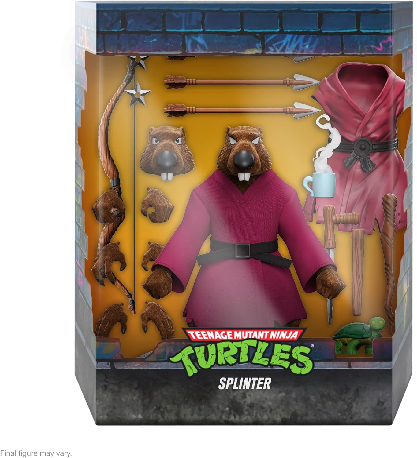 Super7 Teenage Mutant Ninja Turtles Splinter (Flocked) - ULTIMATES! 7 in Action Figure