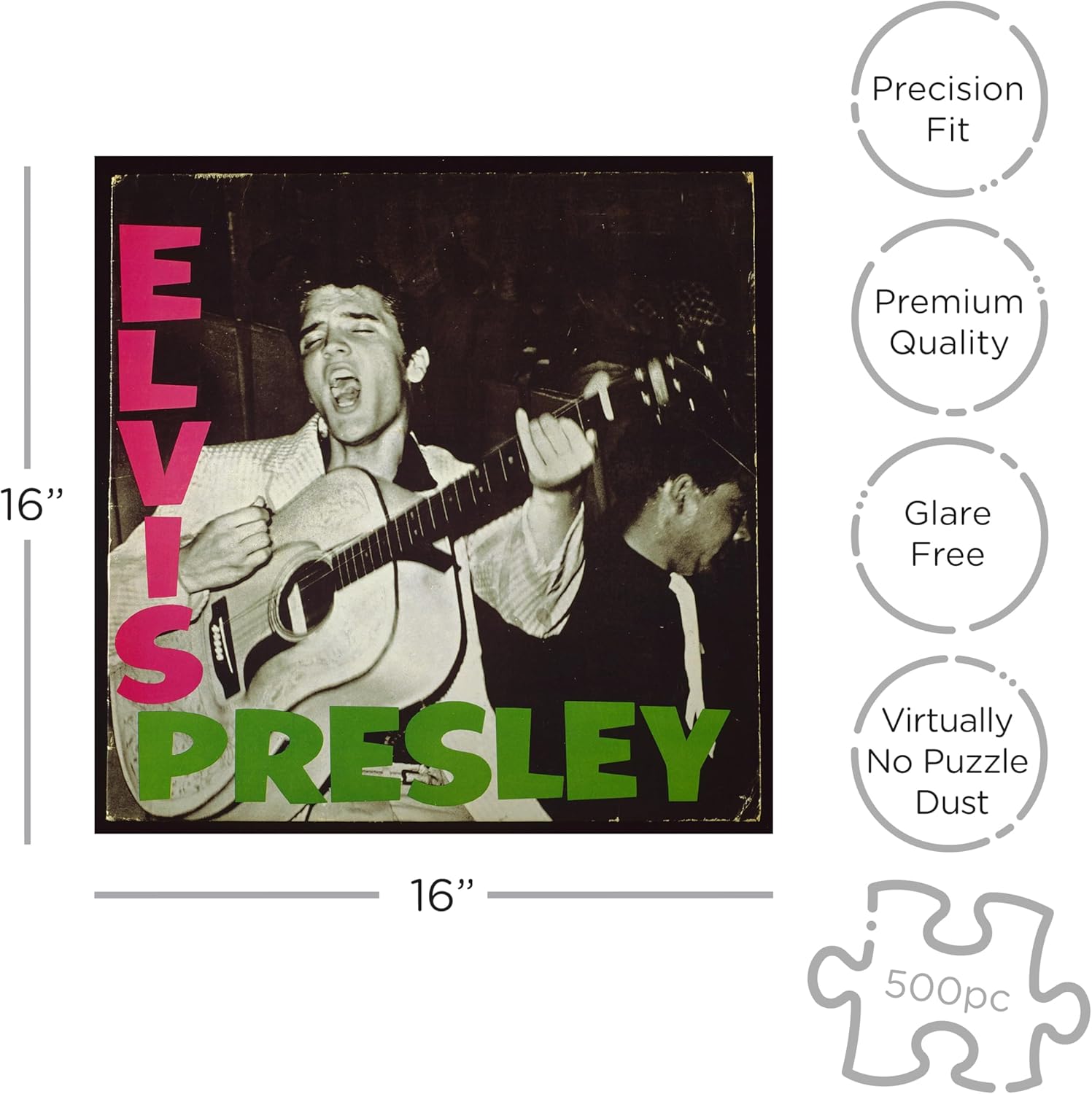 AQUARIUS ROCKSAWS Toy Piece Elvis Presley '56, Multi-Color, 1000 Pc Puzzle