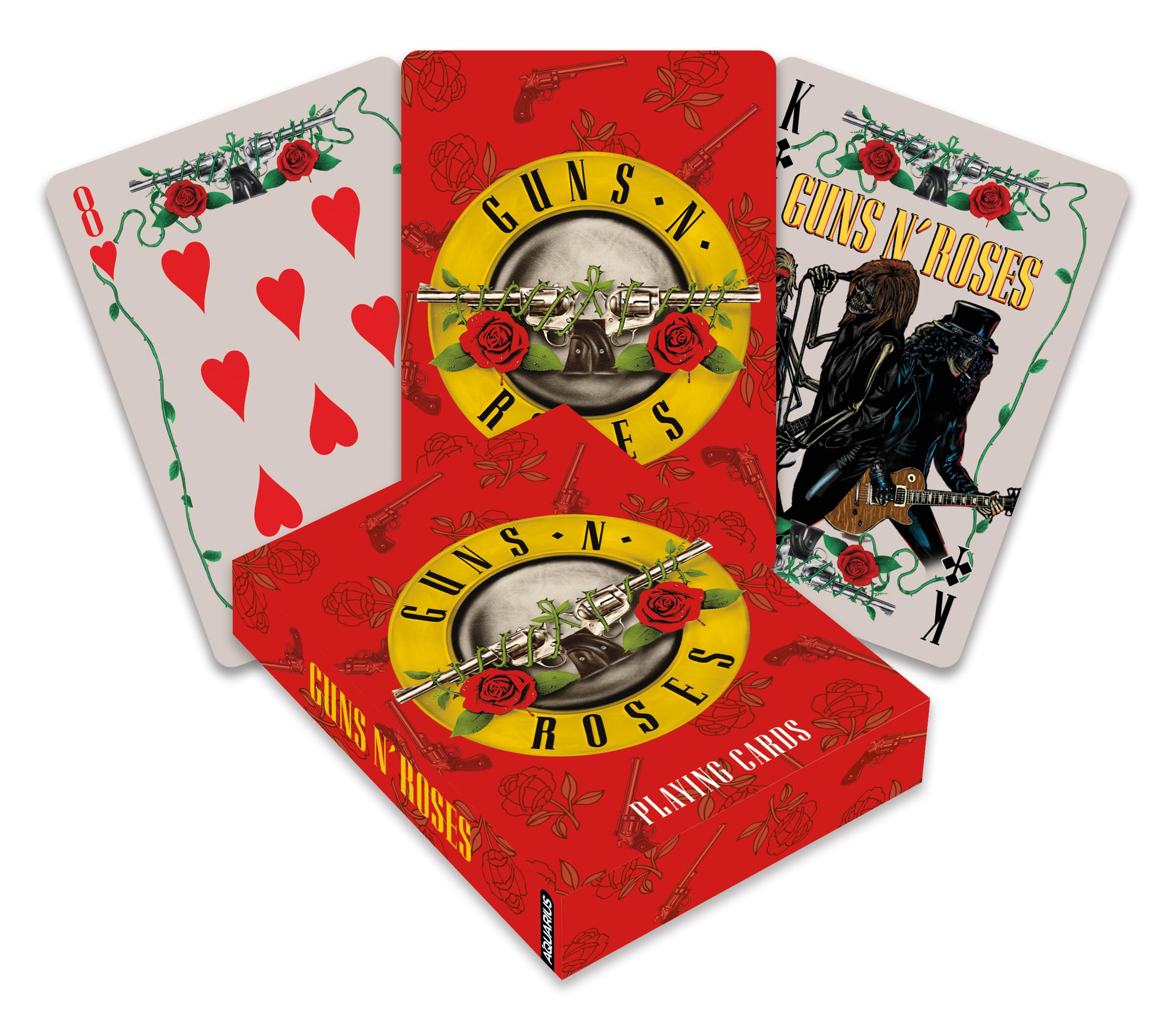 AQUARIUS Guns N' Roses Playing Cards – Guns N' Roses Themed Deck of Cards for Your Favorite Card Games - Officially Licensed Guns N' Roses Merchandise & Collectibles