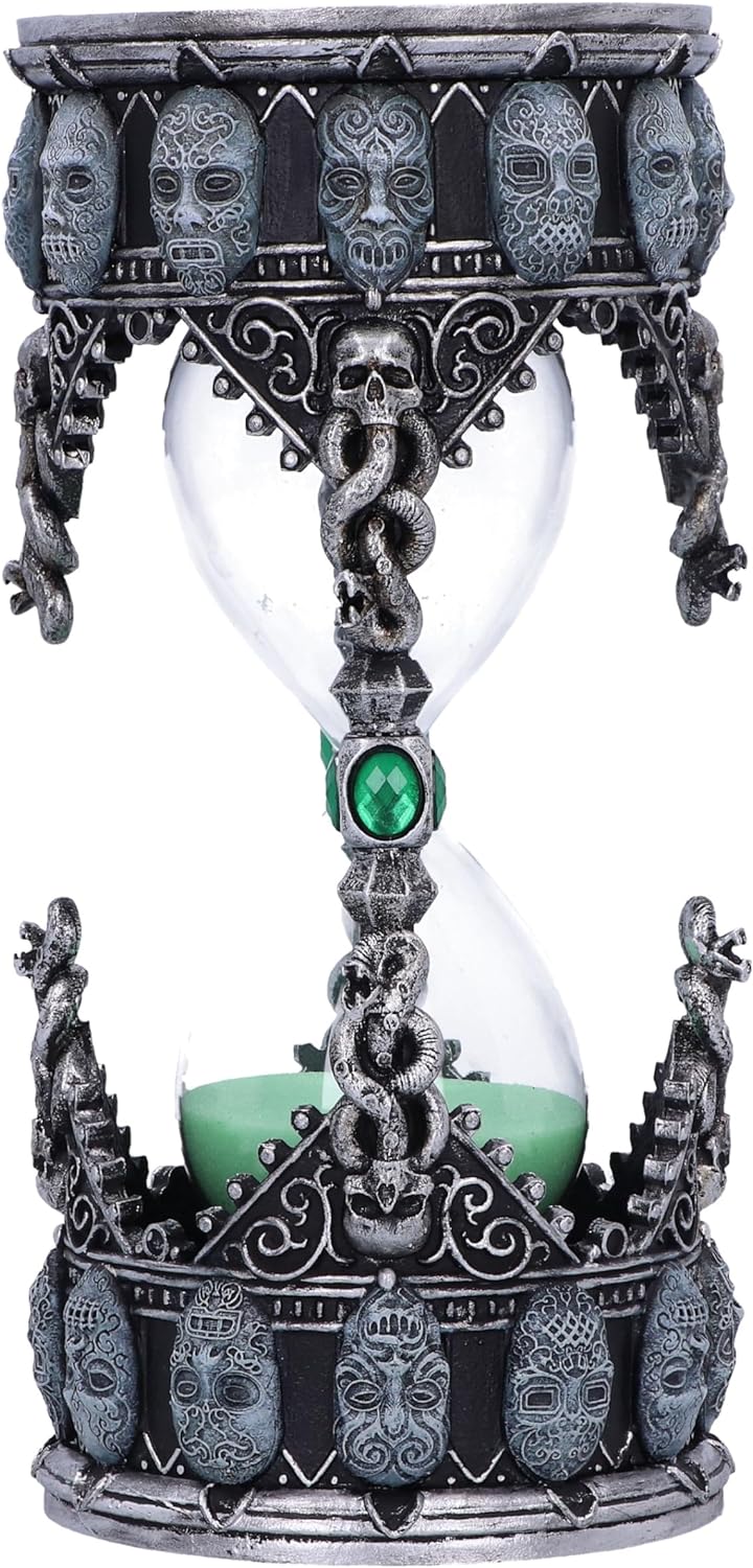 Nemesis Now Harry Potter Death Eater - Temporizador de Arena, Resina, Plateado, 18 cm
