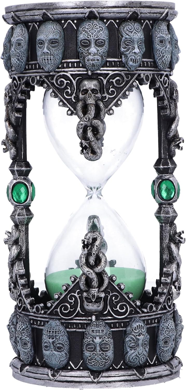 Nemesis Now Harry Potter Death Eater - Temporizador de Arena, Resina, Plateado, 18 cm