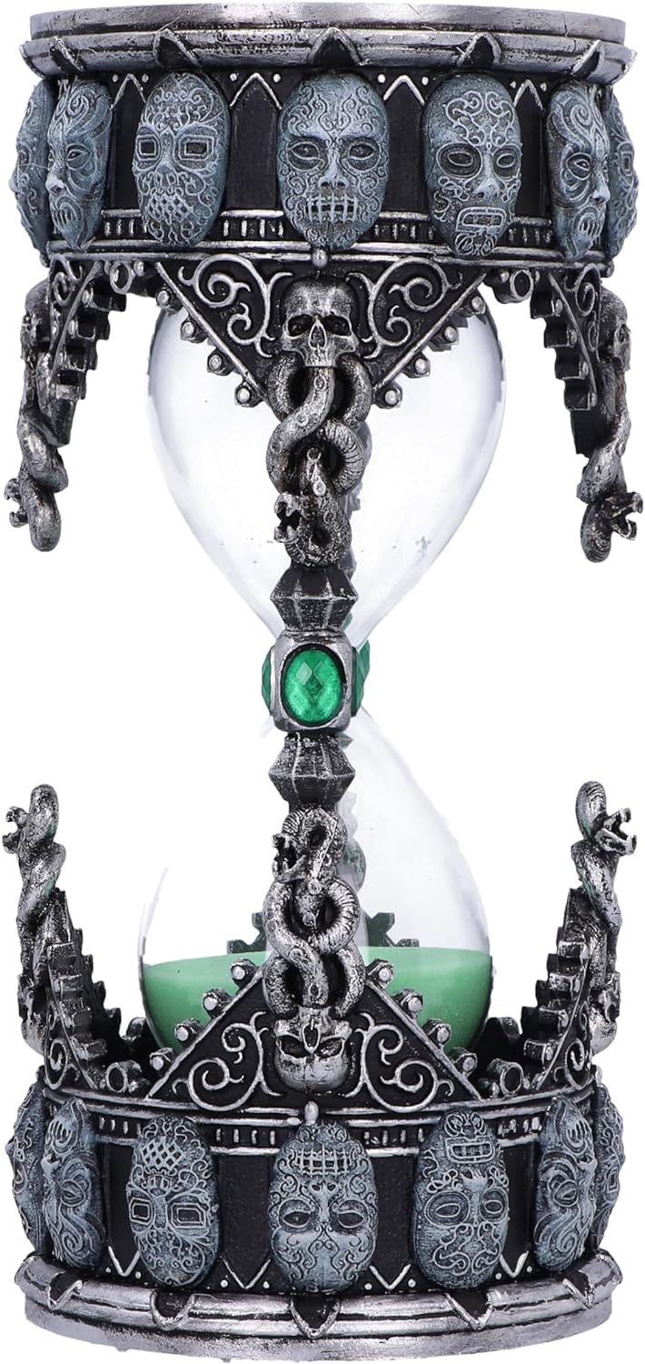 Nemesis Now Harry Potter Death Eater - Temporizador de Arena, Resina, Plateado, 18 cm