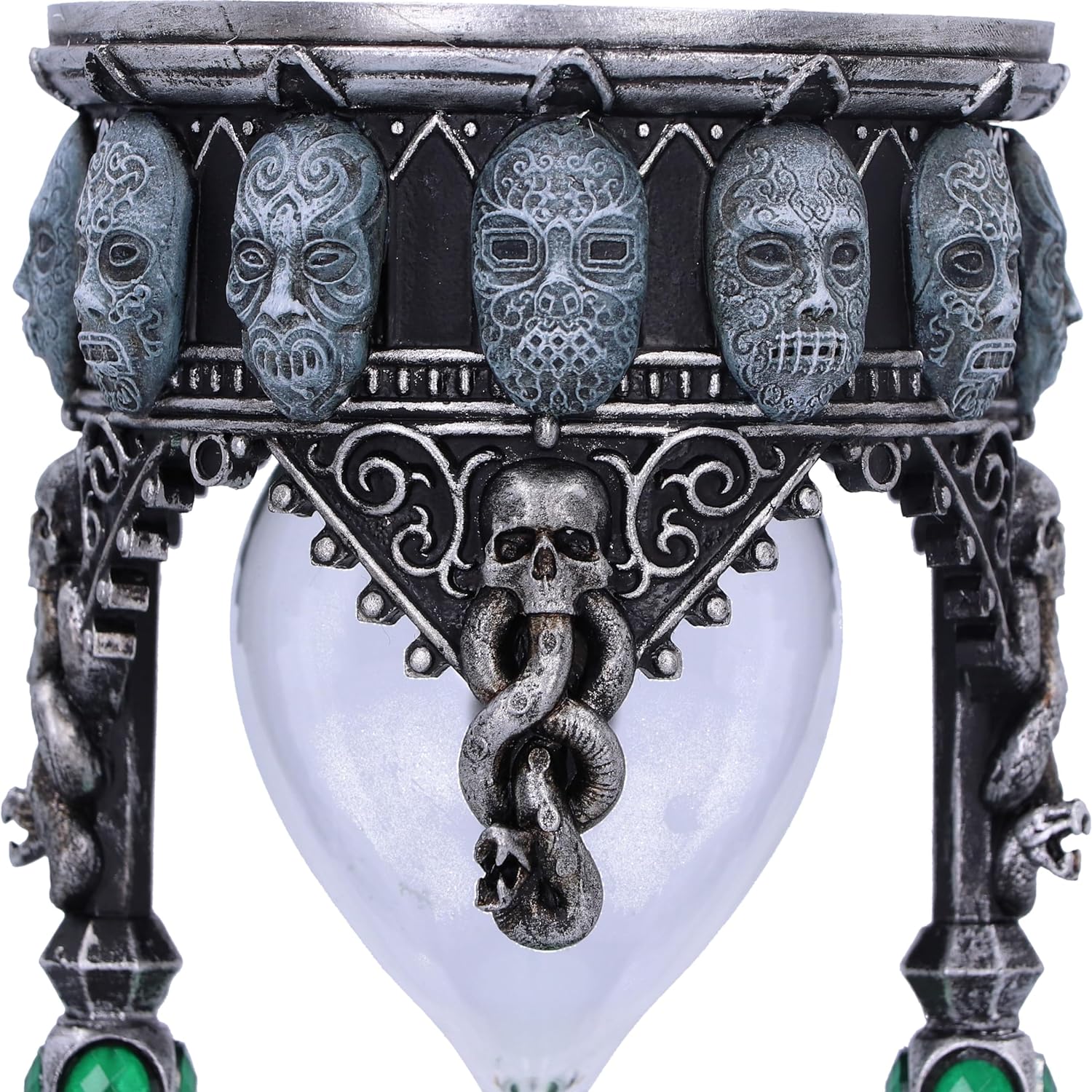 Nemesis Now Harry Potter Death Eater - Temporizador de Arena, Resina, Plateado, 18 cm