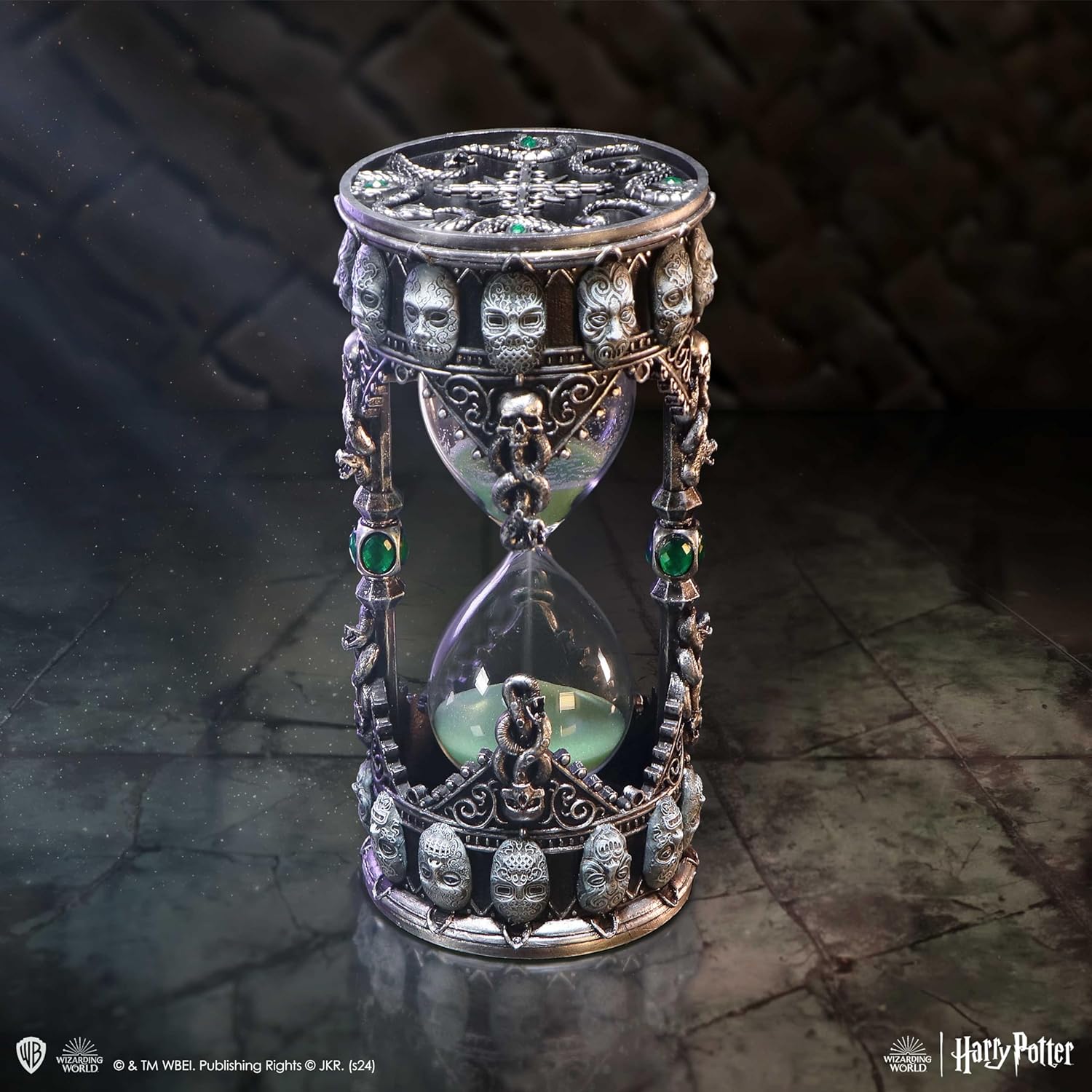 Nemesis Now Harry Potter Death Eater - Temporizador de Arena, Resina, Plateado, 18 cm
