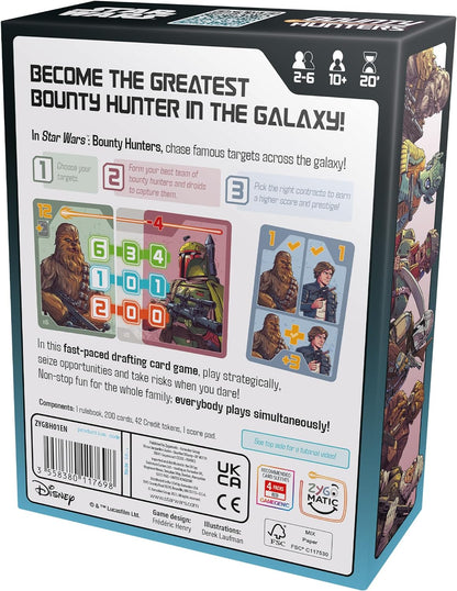 Zygomatic | Bounty Hunters | Card Game | Ages 10+ | 2-6 Players | 20 Minutes Playing Time