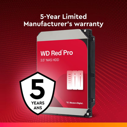 WD Red Pro 4TB NAS Disco Duro Interno 3,5" – 7200 RPM Clase, SATA 6Gb/s, CMR, 512MB Caché