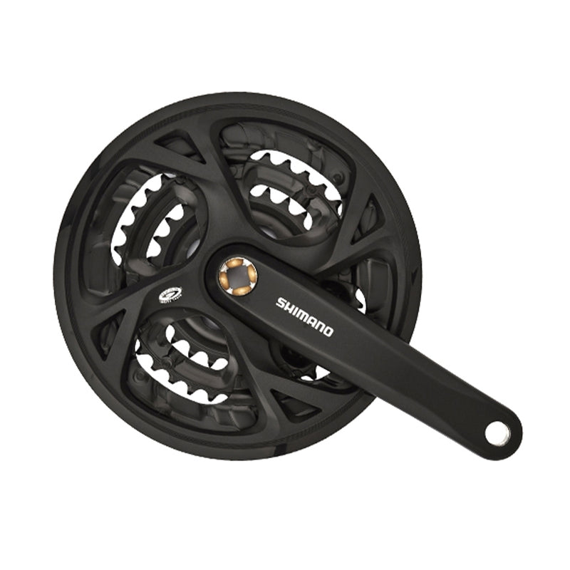 Shimano FC-M371 chainset without chainguard, square taper, 44 / 32 / 22T, 170 mm, black
