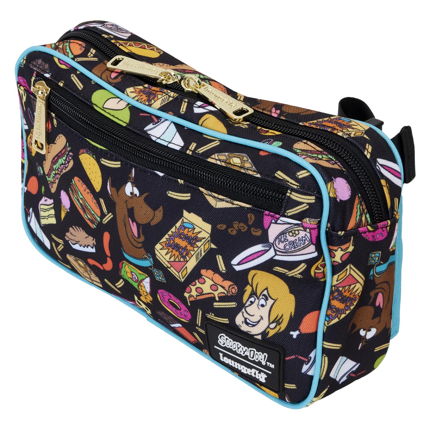 Loungefly Scooby-Doo Snacks All-Over Print Nylon Belt Bag, Multicolor, Waist Pack