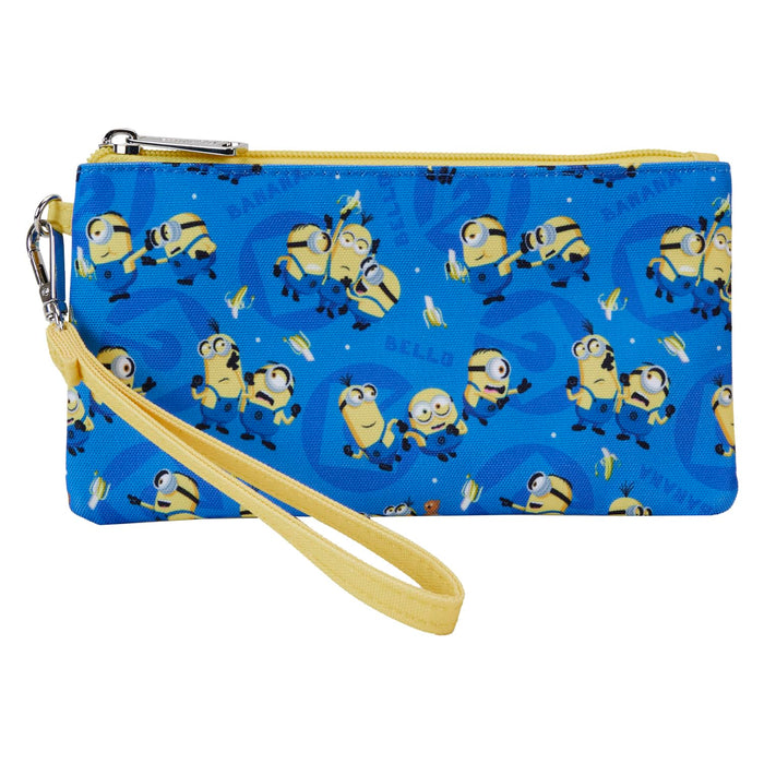 Loungefly Despicable Me Minions All-Over Print Nylon Zipper Pouch Wristlet