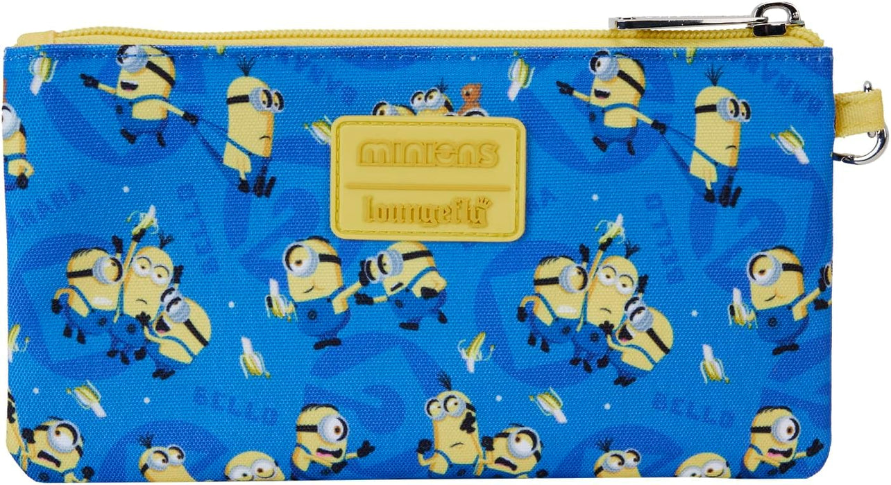 Loungefly Despicable Me Minions All-Over Print Nylon Zipper Pouch Wristlet
