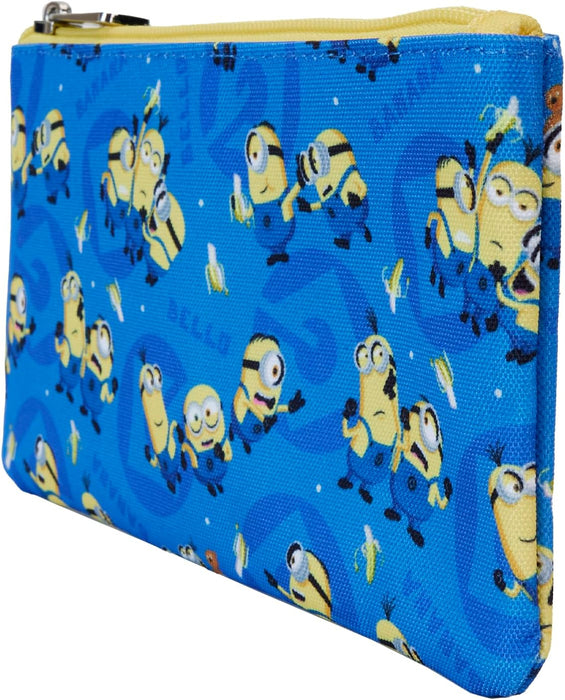 Loungefly Despicable Me Minions All-Over Print Nylon Zipper Pouch Wristlet