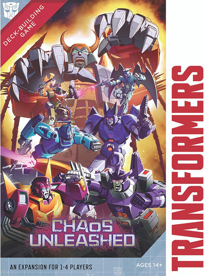 Renegade Game Studios: Transformers: Deck-Building Game: Chaos Unleashed - Expansion, New Characters, 2 Modes of Play, Ages 14+, 1-4 Players, 90 Min