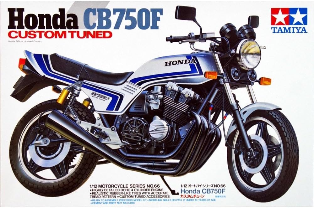 Tamiya 300014066 Honda Fahrzeug 14066 CB750F Custom Tuned (Ltd Edition) 1:12 Motorbike Model Kit, Multicoloured, Mittel