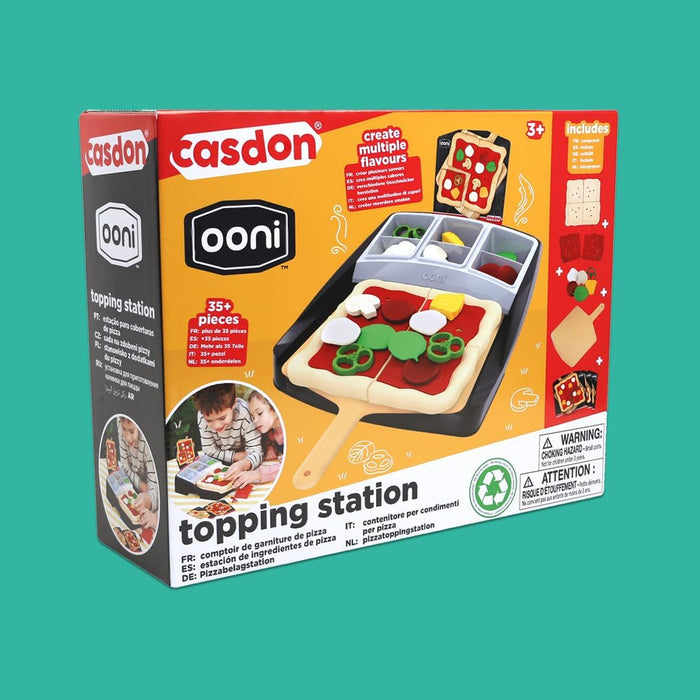Casdon Ooni Pizza Topping Station | Toy Pizza Topping Station For Children Aged 3+ | Includes 24x Pizza Topping Pieces!