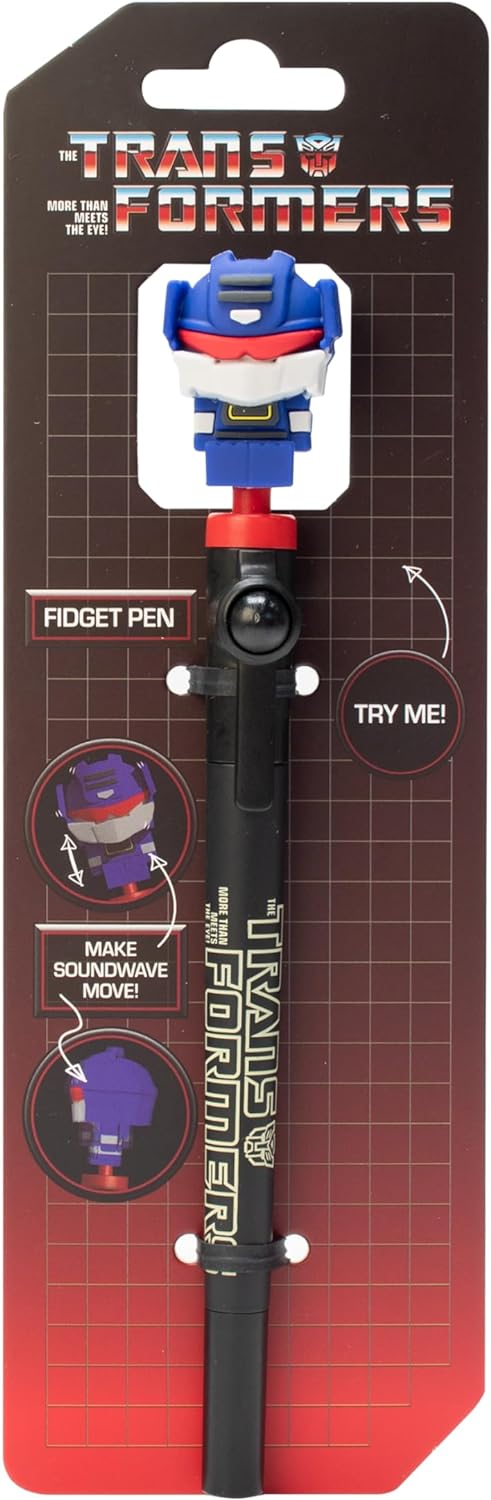 Transformers Ballpoint Pen, Fidget Pen with Figure Snap On Pen Merch