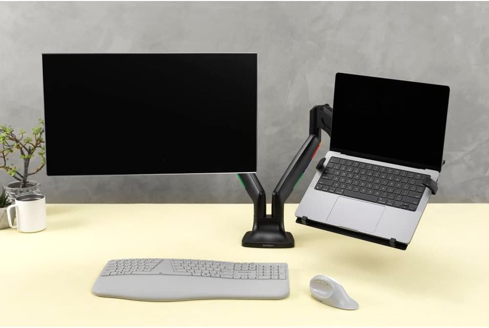 Kensington Laptop holder for Vesa Mount Monitor Arms - Laptop Stand Holder with Standard VESA 75/100 Plate, Adjustable Clamps, and Vented Design to Prevent Overheating - for Laptops Up to 15.6"