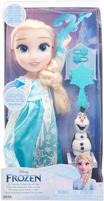 Disney Die Eiskönigin - Frozen - Singing Elsa doll 35 cm, sings Let It Go, includes accessories for extra fun, perfect girls from 3 years, 225306, turquoise