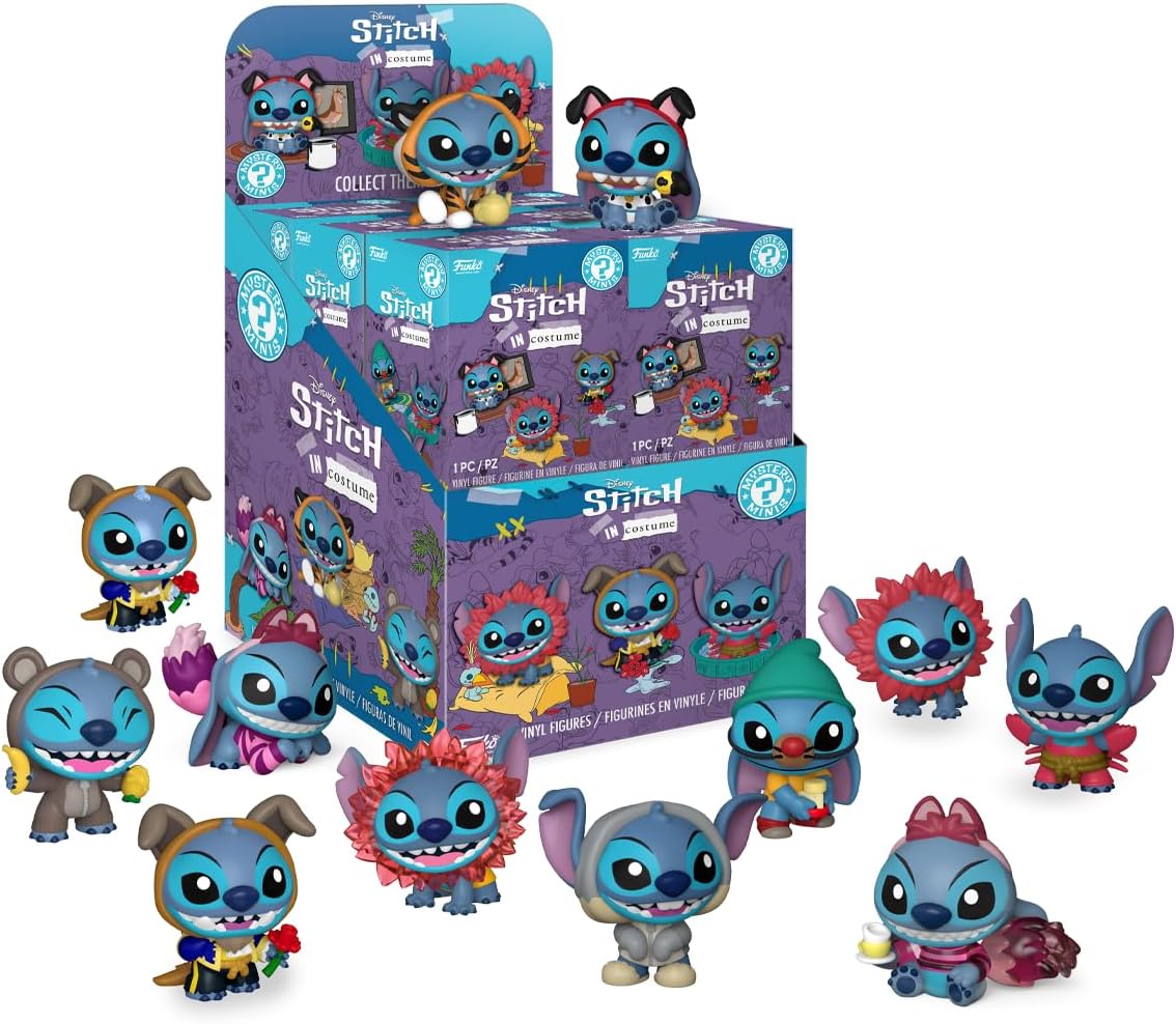 Funko Mystery Mini - Disney - Stitch in Costume - 1 of 12 to Collect - Styles Vary - Disney: Lilo & Stitch- Vinyl-Sammelfigur - Geschenkidee - Offizielle Handelswaren - Movies Fans und Display