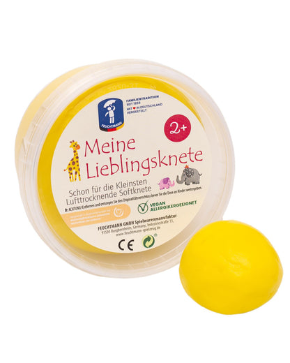 Feuchtmann 628 1518-2 1518-1-Meine Lieblings Putty EDU Edition, Children's Dough in Yellow, 500 g Tub of Air-Drying Modelling Clay, from 2 Years