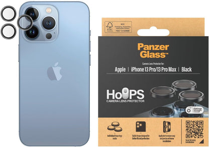 PanzerGlass ® Hoops™ Camera Lens Protector for iPhone 13 Pro | 13 Pro Max | Black