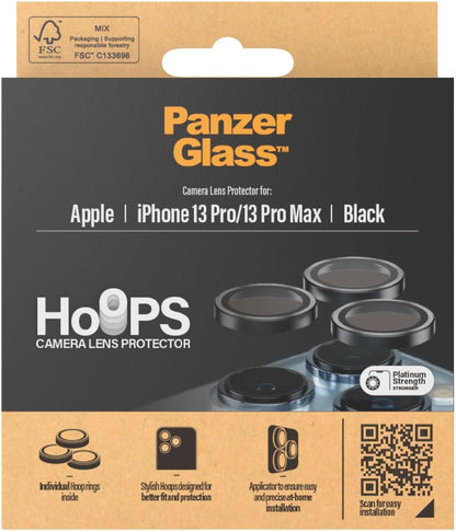 PanzerGlass ® Hoops™ Camera Lens Protector for iPhone 13 Pro | 13 Pro Max | Black