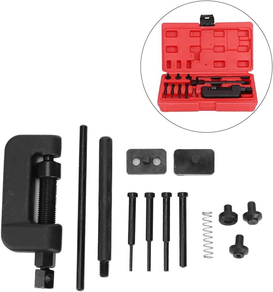 Vikenar Motorcycle Chain Breaker,Splitter Link Riveter Universal Set Riveting Tool