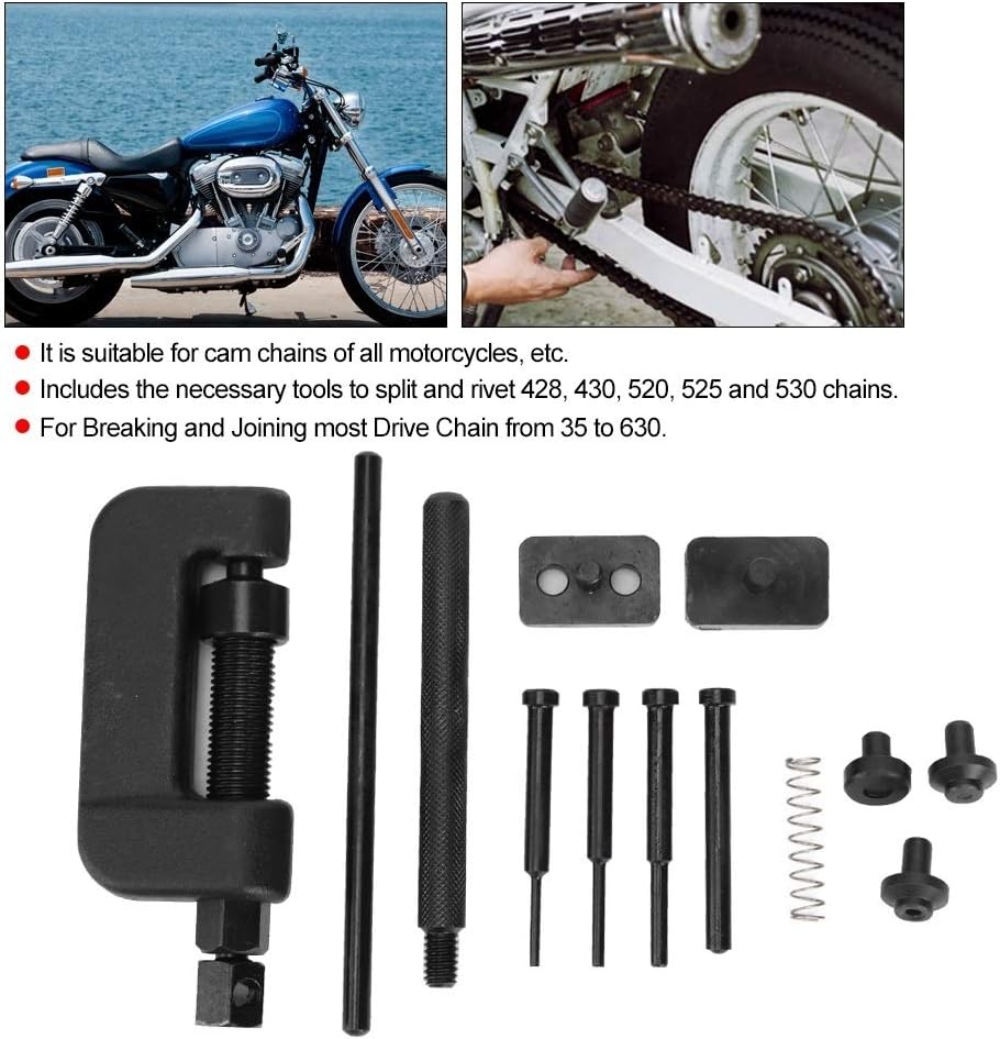 Vikenar Motorcycle Chain Breaker,Splitter Link Riveter Universal Set Riveting Tool