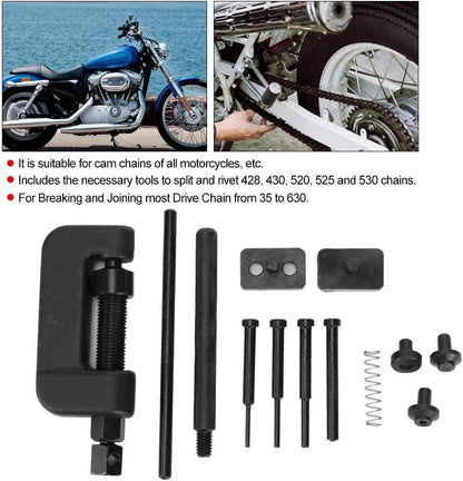 Vikenar Motorcycle Chain Breaker,Splitter Link Riveter Universal Set Riveting Tool