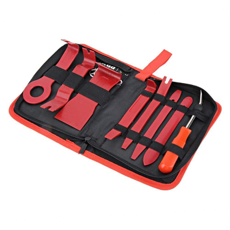 Vikenar 15pcs Car Trim Removal Tool Set Practical Audio Install Remove Modification Pry Kit