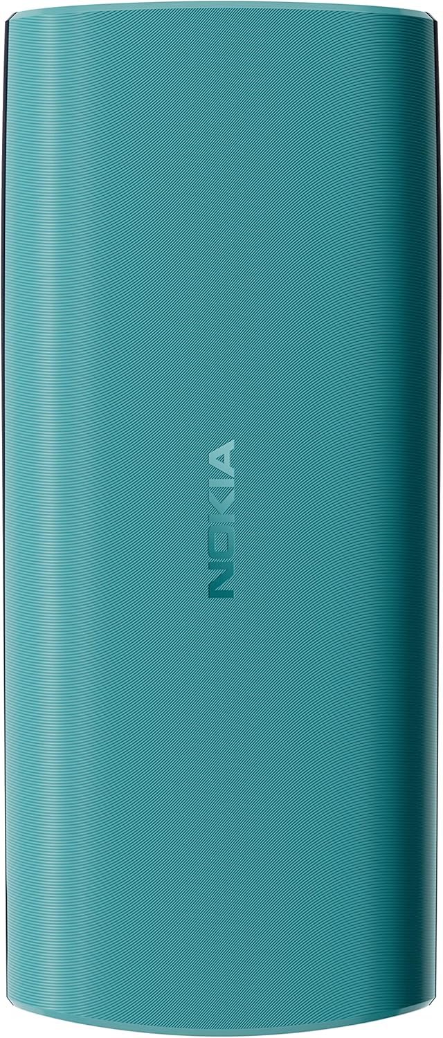 Nokia 105 2G Feature Phone with long-lasting battery, 12 hours of talk-time, wireless FM radio, large display, and tactile keyboard, Dual Sim - Cyan Cyan 2023