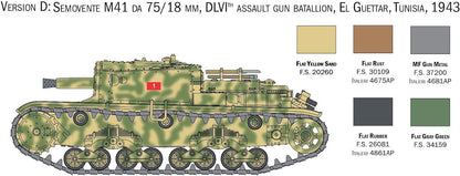 Italeri 25768 1:56 Italian Tanks & Semoventi Model Building Kit, Standing Model Building, Crafts, Hobby, Gluing, Plastic Kit, Detailed Military Kit, Tank 1:56
