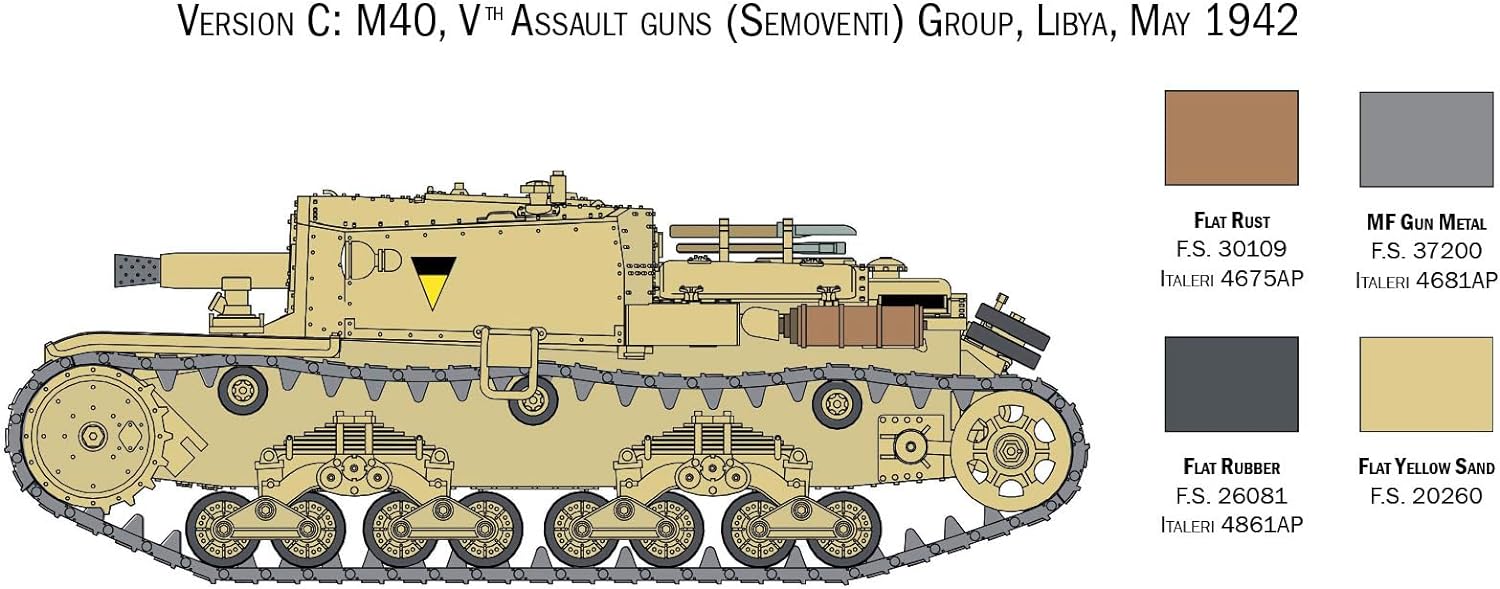 Italeri 25768 1:56 Italian Tanks & Semoventi Model Building Kit, Standing Model Building, Crafts, Hobby, Gluing, Plastic Kit, Detailed Military Kit, Tank 1:56