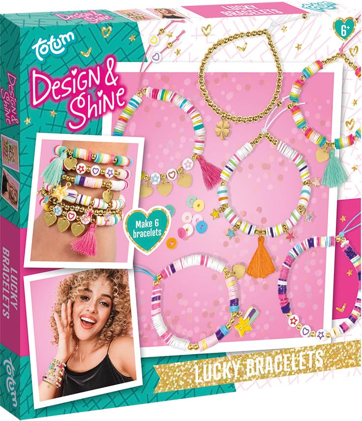 TM ESSENTIALS Design & Shine DIY Bracelets - Various Colours and Shapes - Creative Creation/Perfect Gift for Kids, Für Kinder, Plastic, No Gemstone.