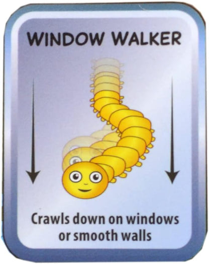 JONOTOYS Glibberwurm Sticky Wurm Animal Window Climber, 13 cm