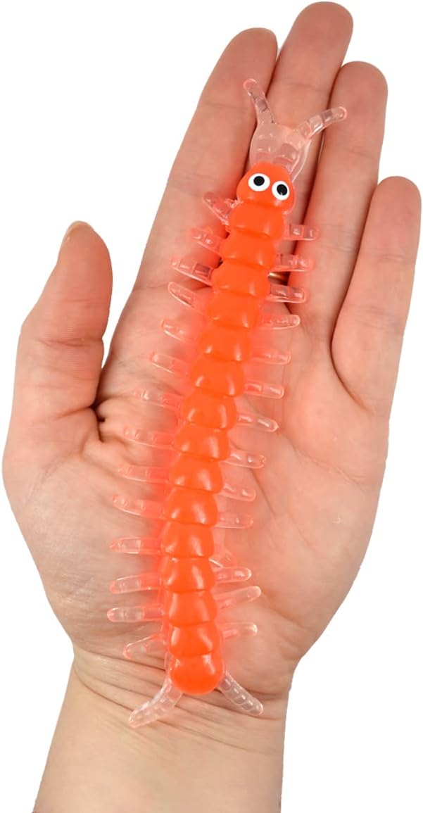 JONOTOYS Glibberwurm Sticky Wurm Animal Window Climber, 13 cm