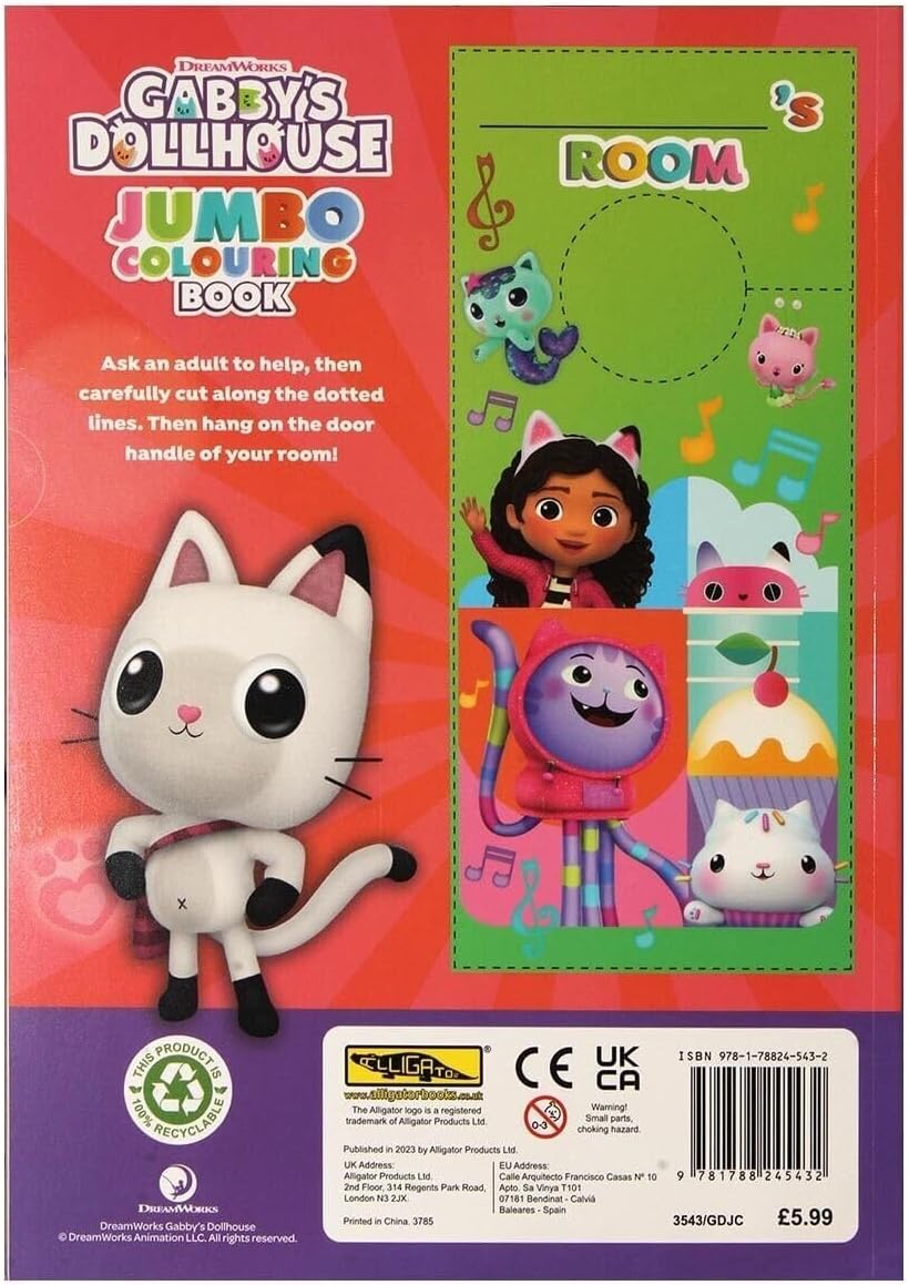 Dreamworks Gabbys Poppenhuis Jumbo Kleur- en Activiteitenboek |Kleurboek voor kinderen|Fun and Play Activity Kleurboeken|Perfect voor reizen, Verjaardag Kerstcadeautjes|Geschenken voor kinderen|Voor