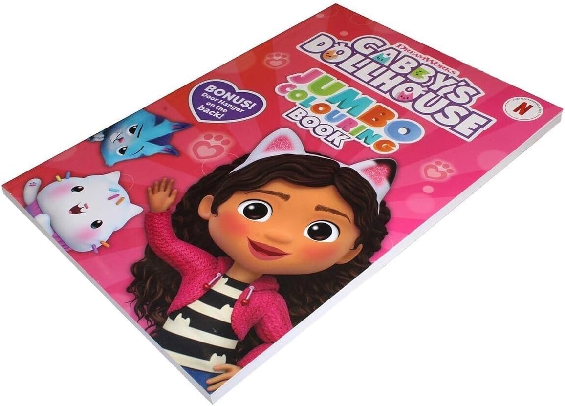 Dreamworks Gabbys Poppenhuis Jumbo Kleur- en Activiteitenboek |Kleurboek voor kinderen|Fun and Play Activity Kleurboeken|Perfect voor reizen, Verjaardag Kerstcadeautjes|Geschenken voor kinderen|Voor