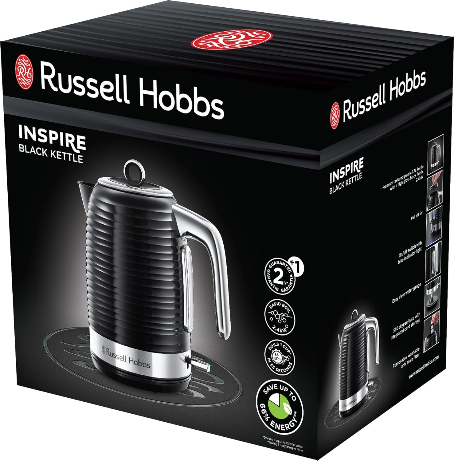 Kettle Russell Hobbs 24361-70 Black Multicolour Plastic 1,7 L