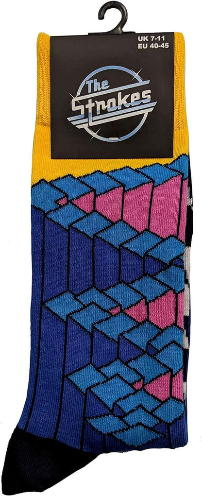 The Strokes Unisex Adult Angles Socks (7 UK-11 UK) (Yellow/Black/White