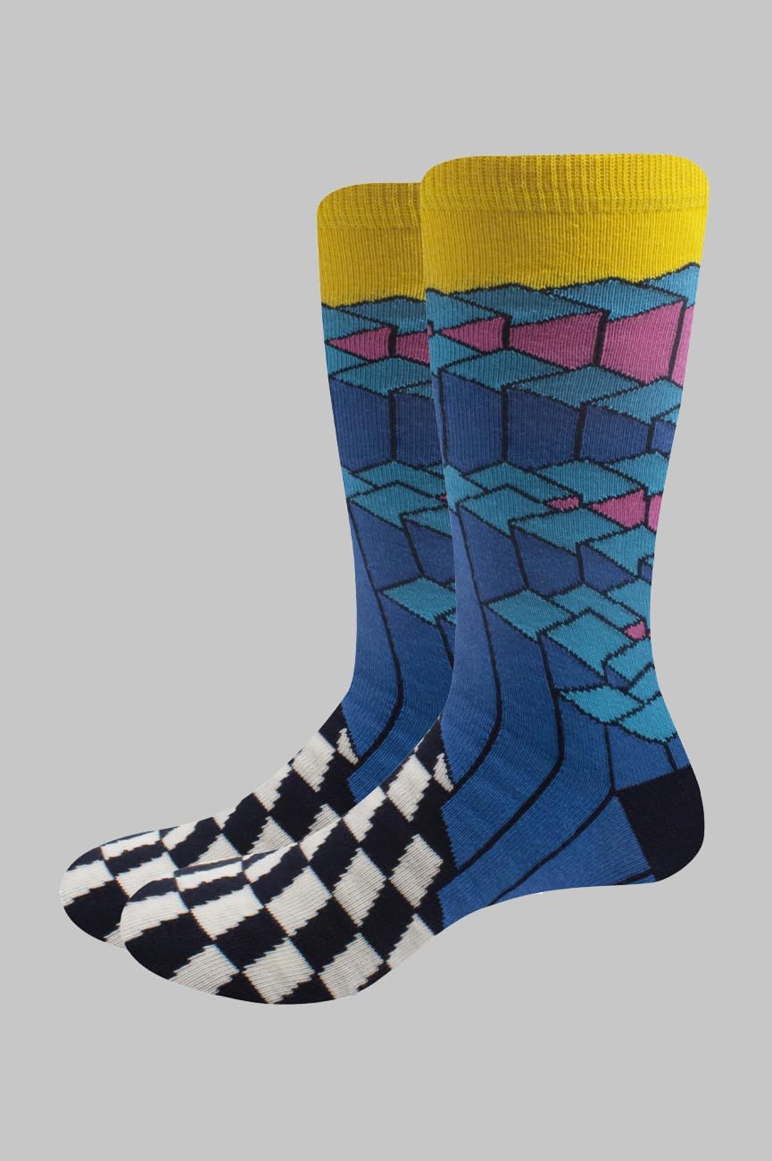 The Strokes Unisex Adult Angles Socks (7 UK-11 UK) (Yellow/Black/White
