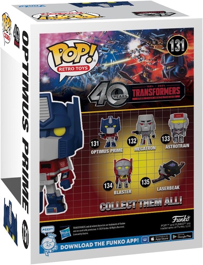 Funko Pop! Retro Toys: Transformers G1 - Optimus Prime - Transformers Classic - Collectable Vinyl Figure - Gift Idea - Official Merchandise - Toys for Kids & Adults - TV Fans